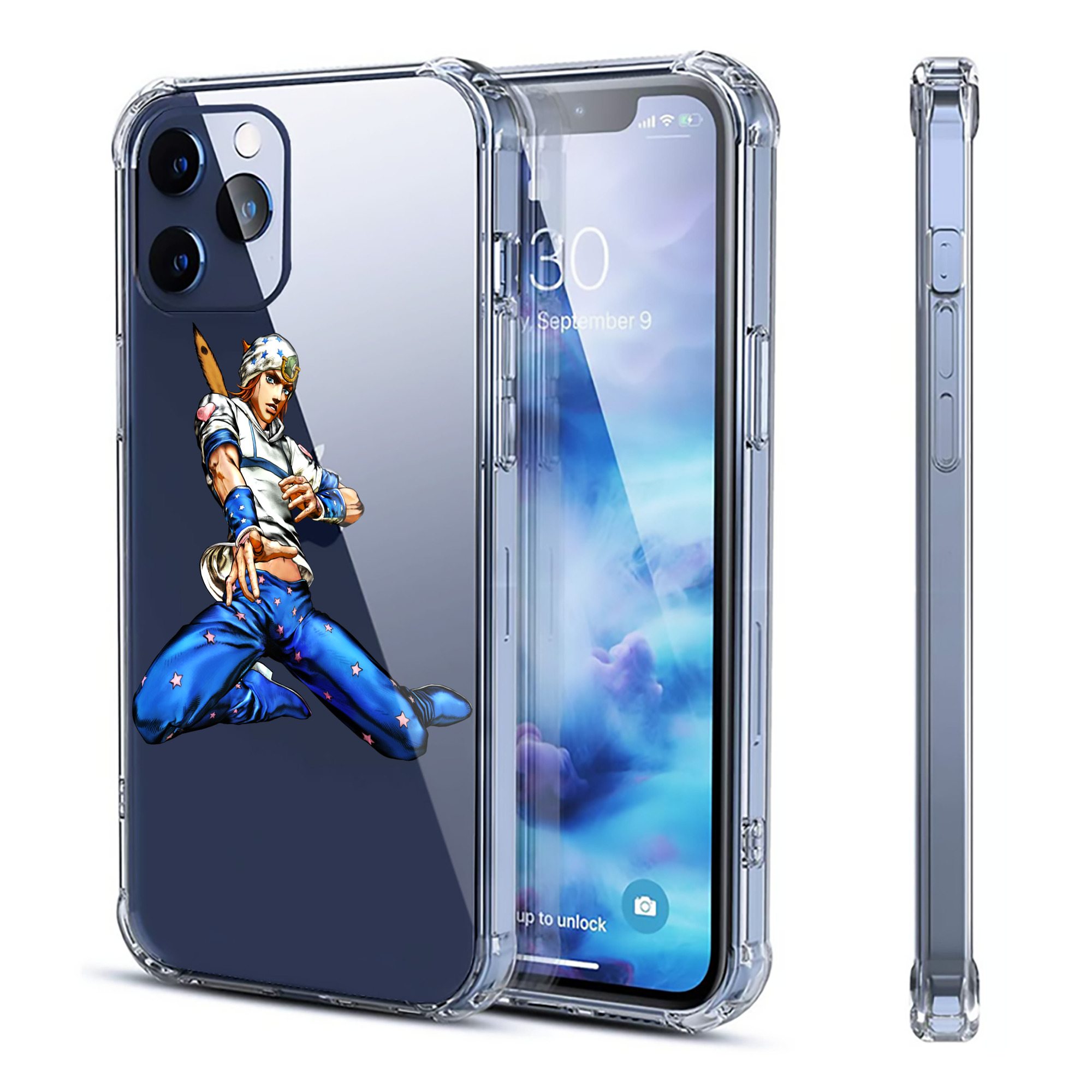 （画像用） ジョジョの奇妙な冒険 ジョナサン?ジョースター JoJo's Bizarre Adventure Jonathan Joestar 【iPhone 12シリーズ対応】透明スマホケース（クリアソフトケース）